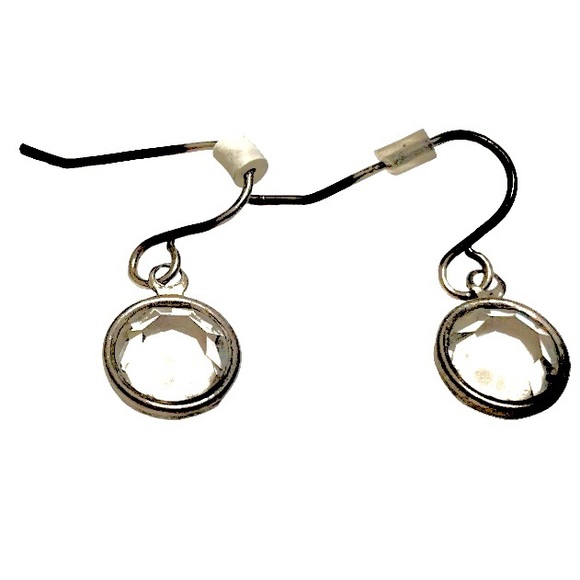 EARRINGS CRYSTAL RHINESTONE DANGLE
HYPOALLERGENIC PURE TITANIUM, STAINLESS STEEL - Picture 1 of 7